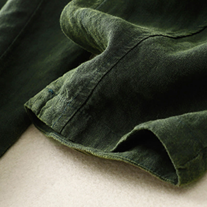 Pantaloni harem con coulisse e elastico in vita in lino con tasche, estate da donna , Buddha Stones - image 16