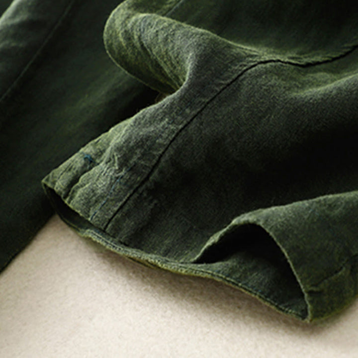 Pantaloni harem con coulisse e elastico in vita in lino con tasche, estate da donna , Buddha Stones - image 16