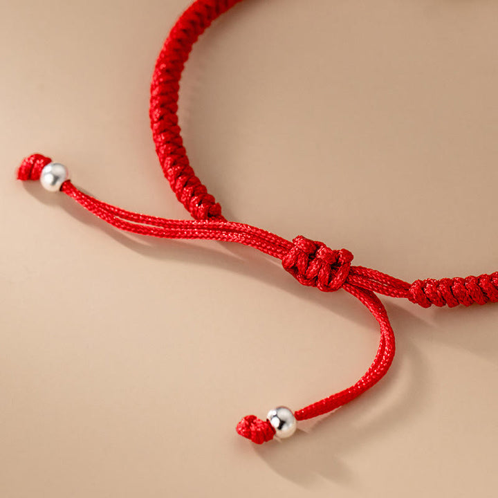 Braccialetto intrecciato in corda con nuvole di buon auspicio e benedizione in argento sterling 925 fatto a mano con Buddha Stones - image 10