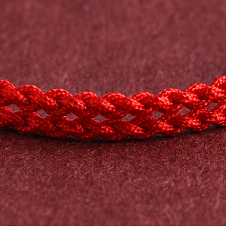 Buddha Stones 999 Oro Piccolo Fibbia della Pace Design Fatto a Mano Braccialetto di Corda Intrecciata Fortuna Cavigliera - image 10