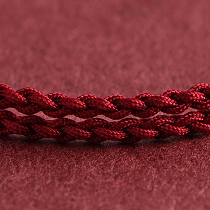 Buddha Stones 999 Oro Piccolo secchio Forma Design Fatto a mano Fortuna Braccialetto di corda intrecciata Cavigliera - image 9