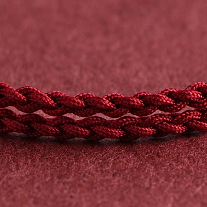 Buddha Stones 999 Oro Piccolo secchio Forma Design Fatto a mano Fortuna Braccialetto di corda intrecciata Cavigliera - image 9