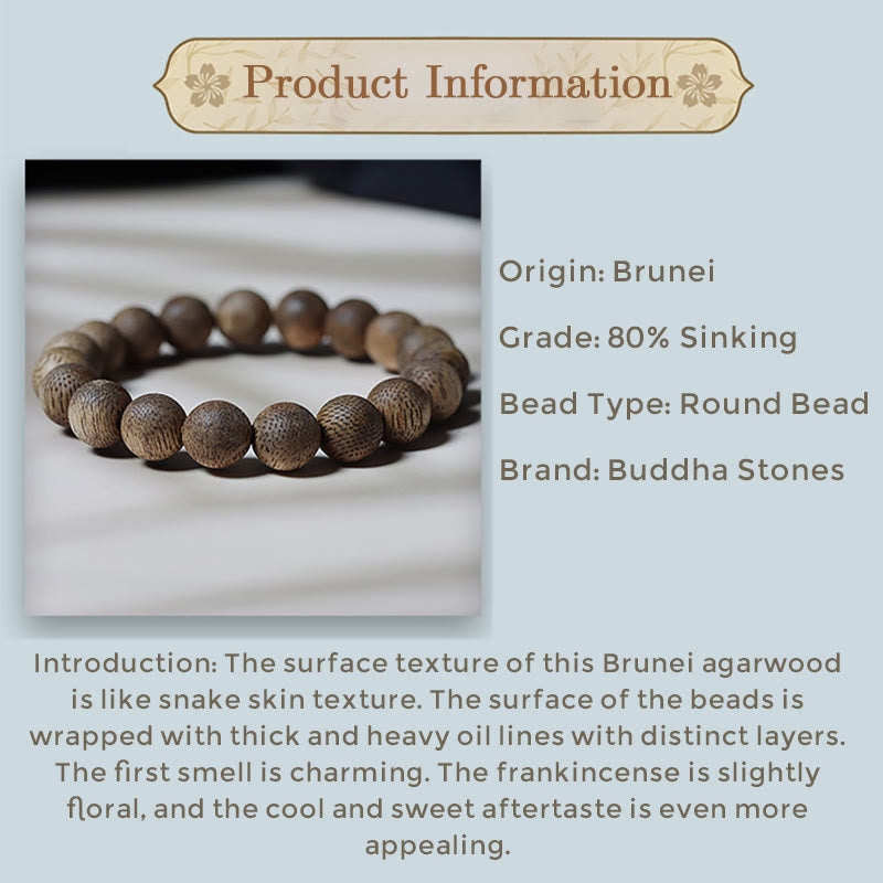 Bracciale Buddha Stones Natural Brunei Texture Agarwood Strength