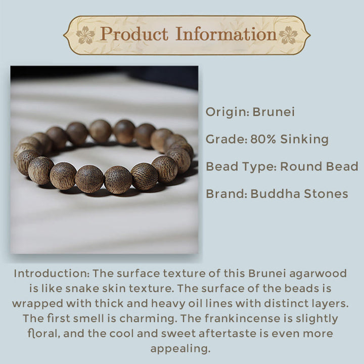 Bracciale Buddha Stones Natural Brunei Texture Agarwood Strength
