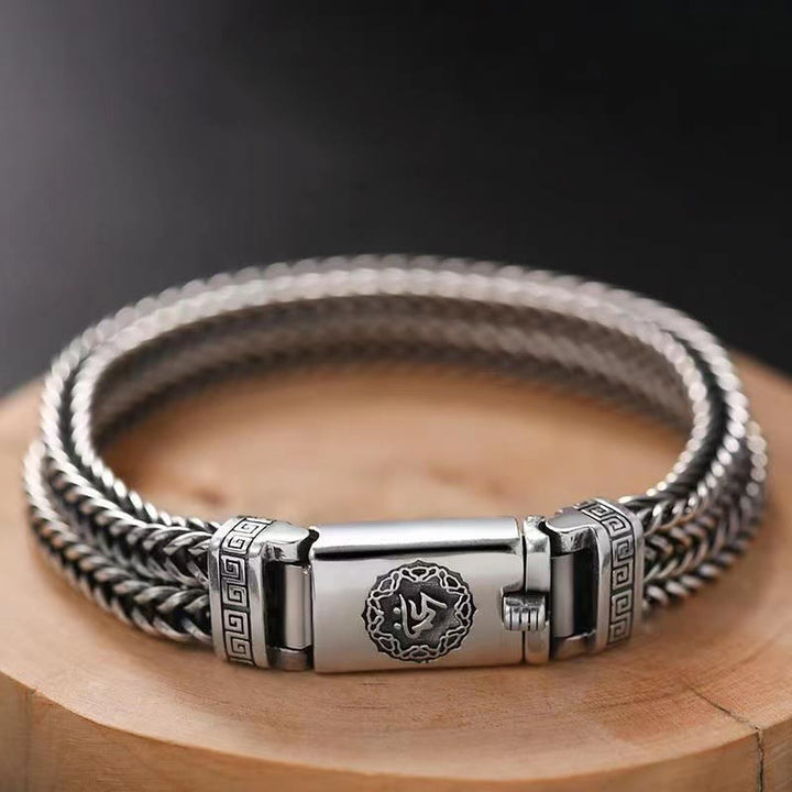 Braccialetto Buddha Stones Om Mani Padme Hum Purity Peace Braid Style