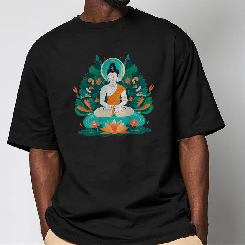 Maglietta Buddha Stones Fiore Erba Loto Bodhisattva - image 7