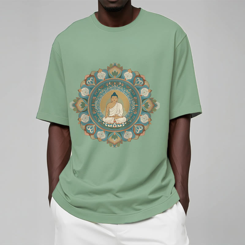 Maglietta Buddha Stones Mandala Flower Buddha Tee - image 1