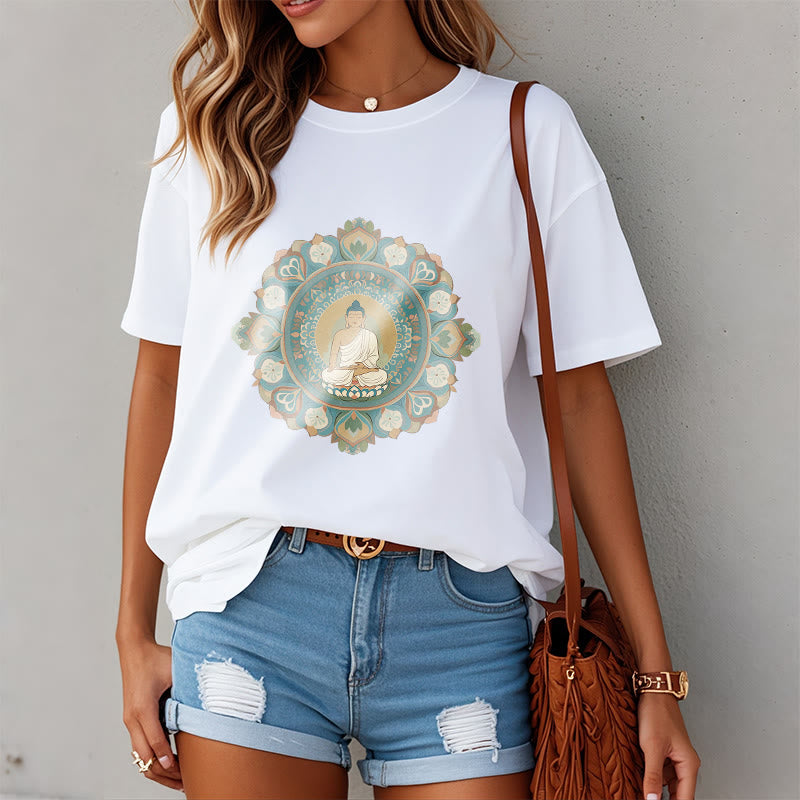 Maglietta Buddha Stones Mandala Flower Buddha Tee - image 5
