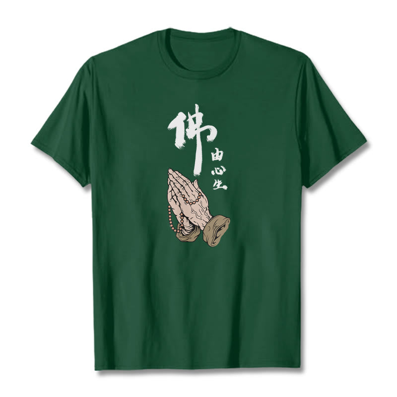 Maglietta Buddha Stones Prayering Tee - Verde foresta - 2XL - image 8