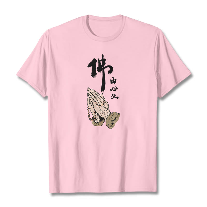 Maglietta Buddha Stones Prayering Tee - Rosa chiaro - 2XL - image 13