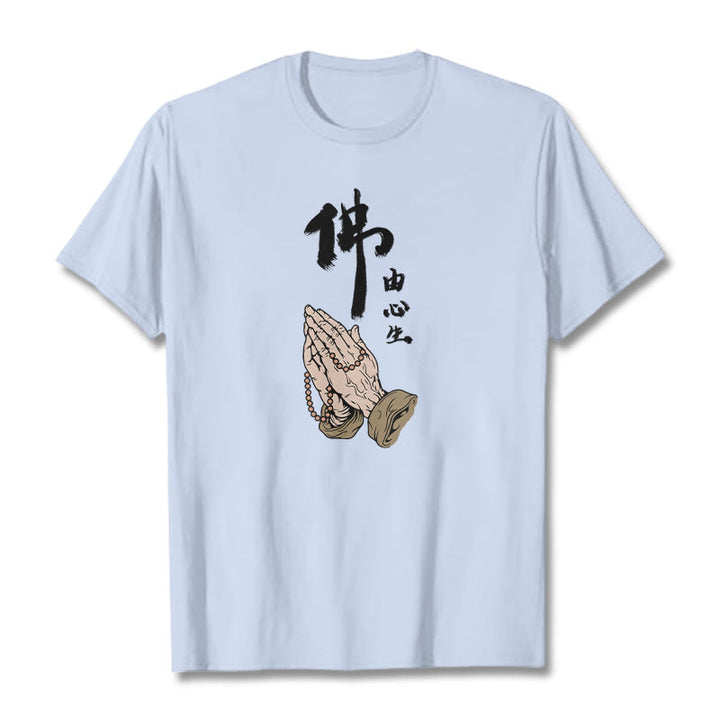 Maglietta Buddha Stones Prayering Tee - Ciano chiaro - 2XL - image 12