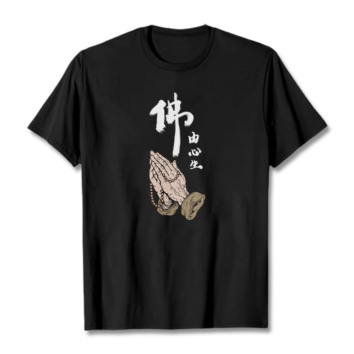 Maglietta Buddha Stones Prayering Tee - Nero - 2XL - image 4