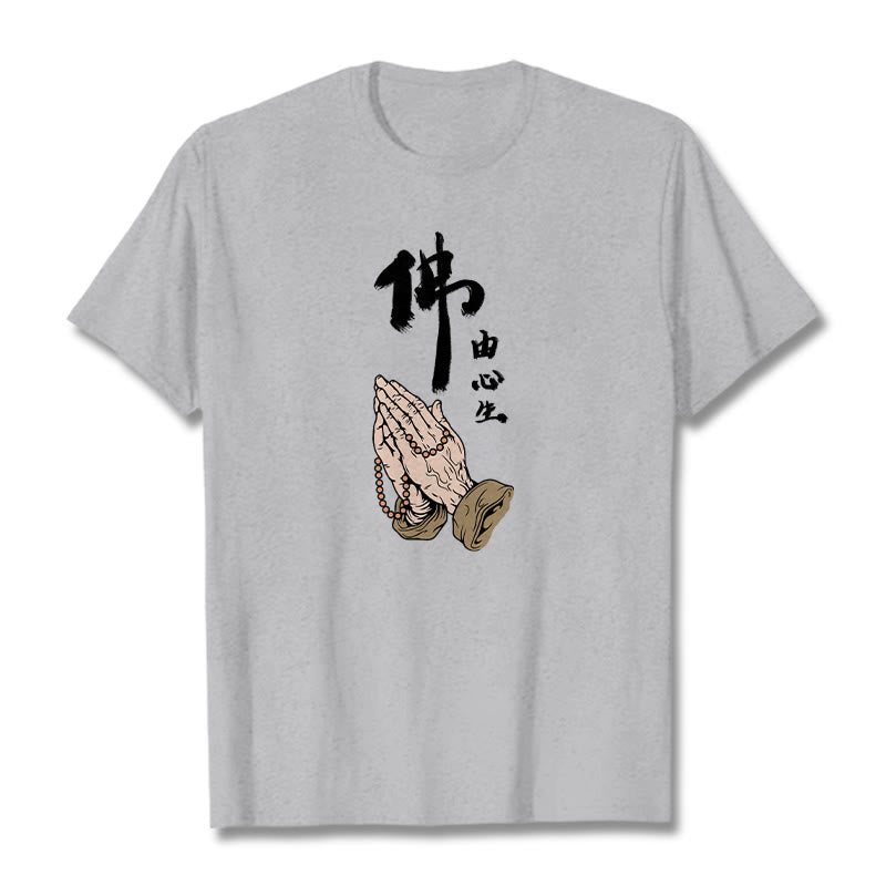 Maglietta Buddha Stones Prayering Tee - Grigio chiaro - 2XL - image 19