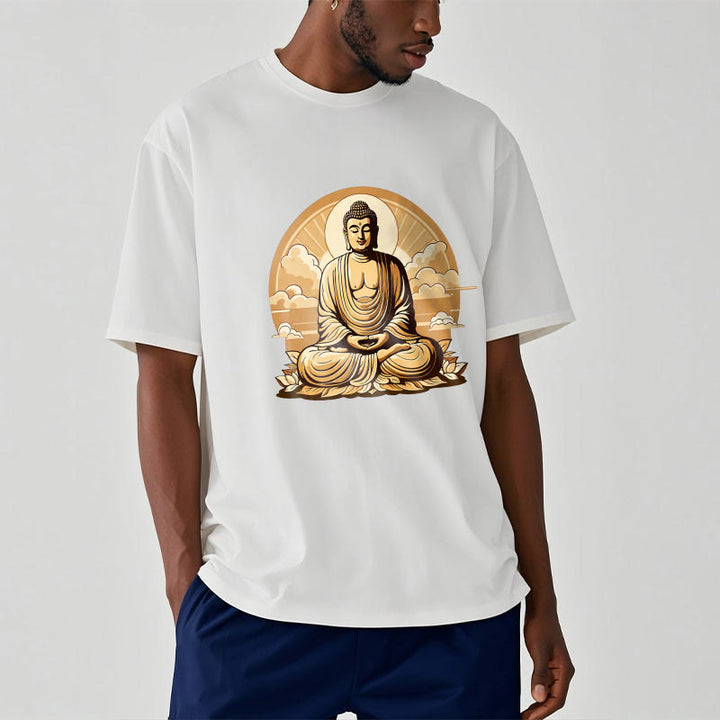 Maglietta Buddha Stones Sole Nuvole di buon auspicio Buddha Tee - image 4