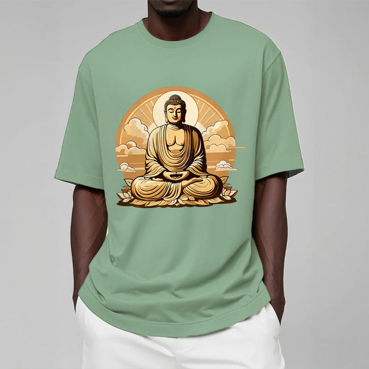Maglietta Buddha Stones Sole Nuvole di buon auspicio Buddha Tee - image 15