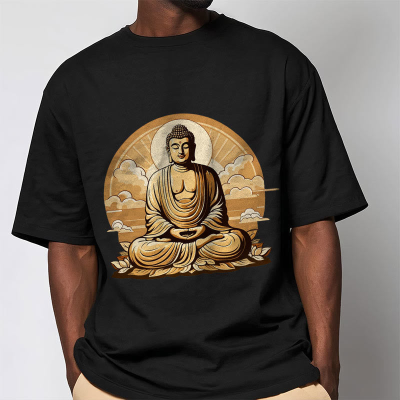 Maglietta Buddha Stones Sole Nuvole di buon auspicio Buddha Tee - image 7