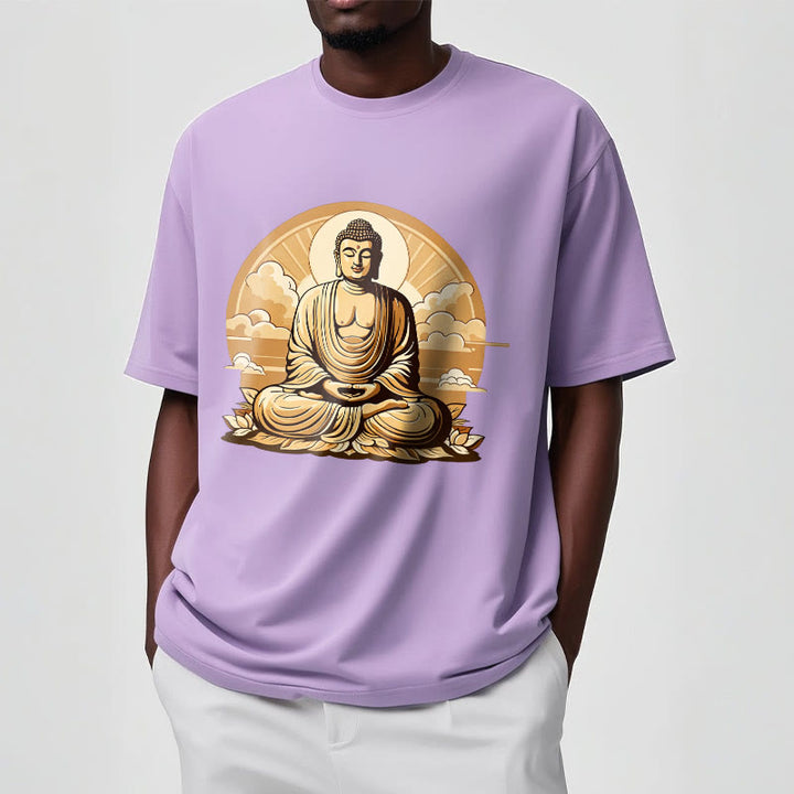 Maglietta Buddha Stones Sole Nuvole di buon auspicio Buddha Tee - image 17