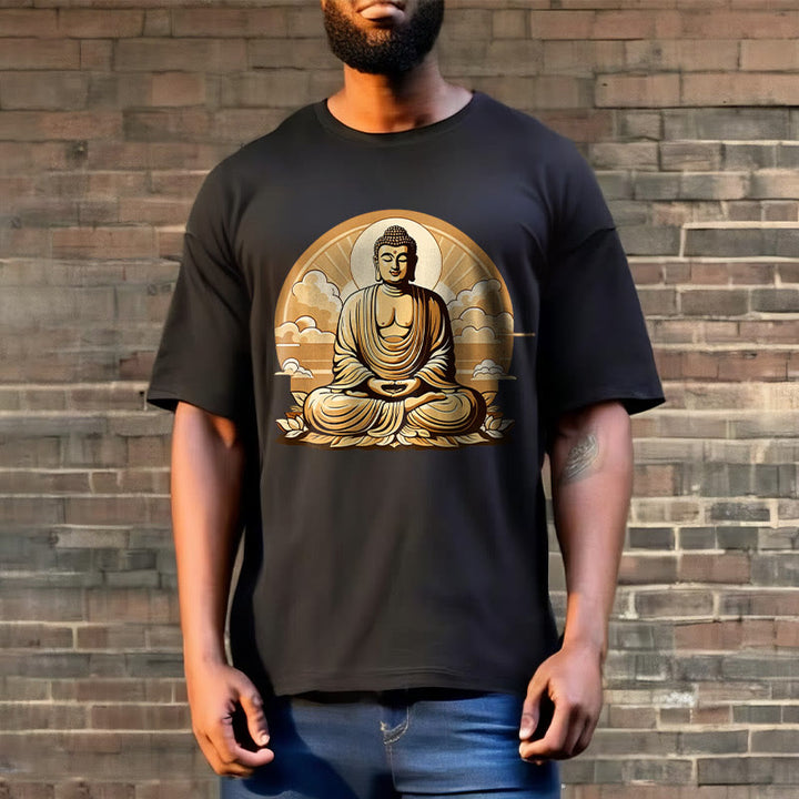 Maglietta Buddha Stones Sole Nuvole di buon auspicio Buddha Tee - image 8