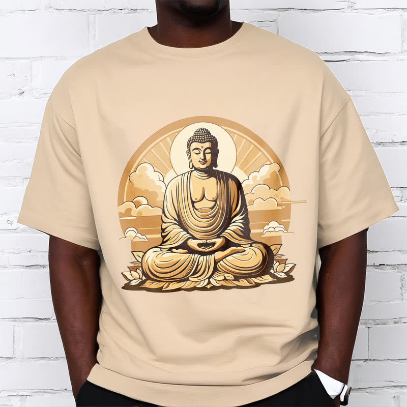 Maglietta Buddha Stones Sole Nuvole di buon auspicio Buddha Tee - image 2