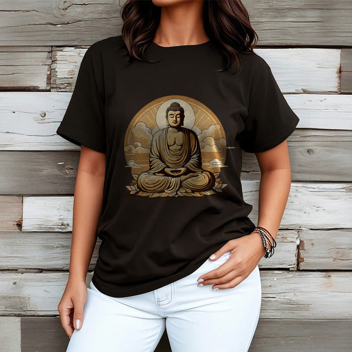 Maglietta Buddha Stones Sole Nuvole di buon auspicio Buddha Tee - image 9
