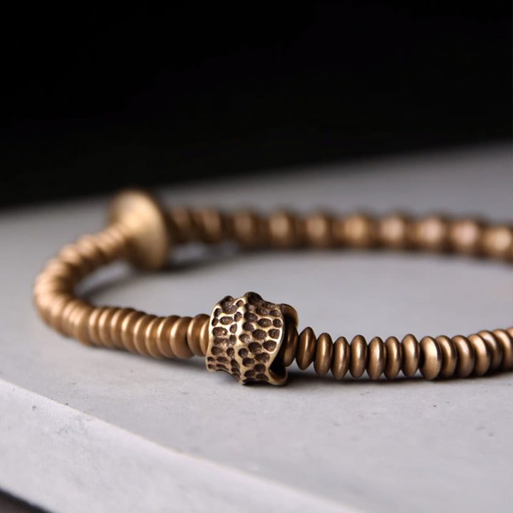 Bracciale in ottone con Buddha Stones e rame e fortuna