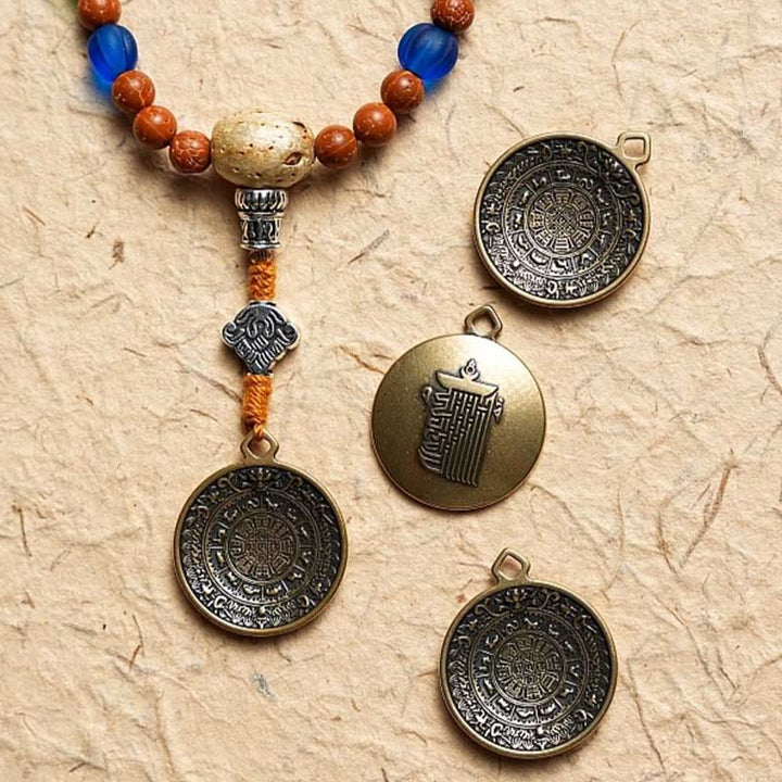 Buddha Stones Tibet Bodhi Seed 108 Mala Beads Saggezza Pace Bracciale Collana