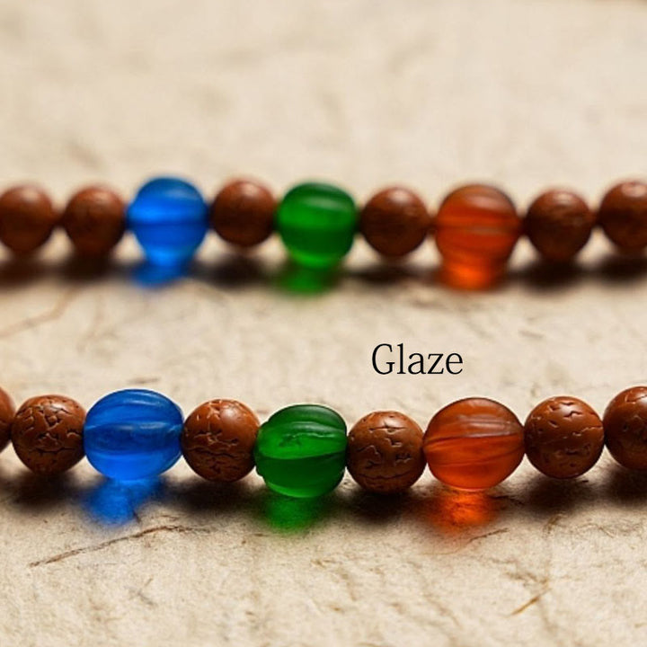 Buddha Stones Tibet Bodhi Seed 108 Mala Beads Saggezza Pace Bracciale Collana
