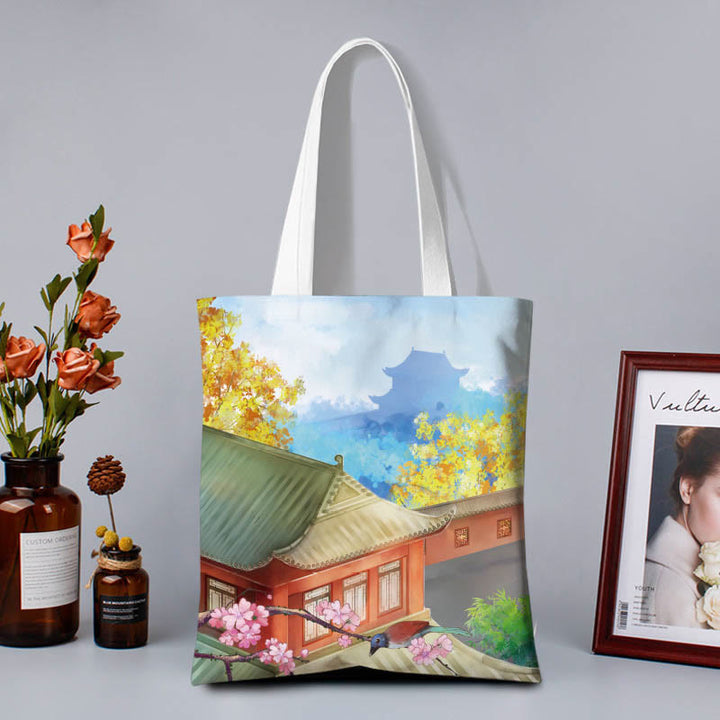 Borsa a tracolla colorata in tela Buddha Stones