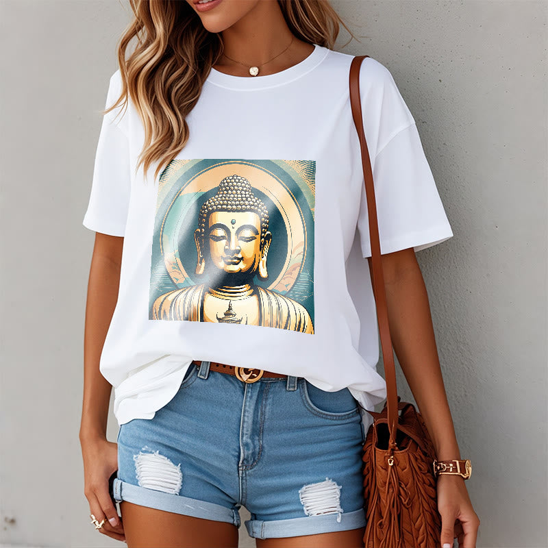 Maglietta Buddha Stones Aura Golden Buddha Tee - image 6