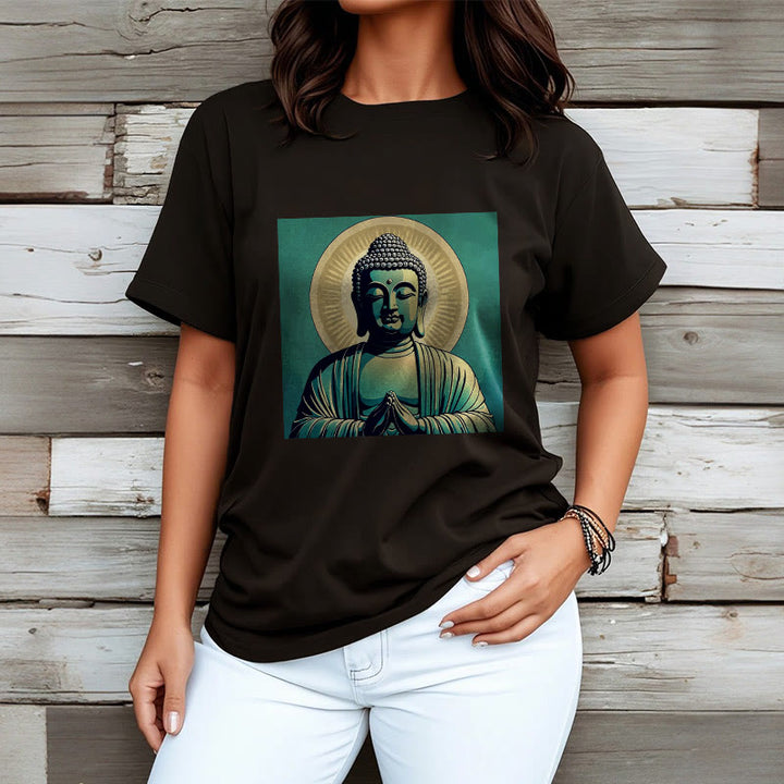 Maglietta Buddha Stones Aura Green Buddha Tee - image 9