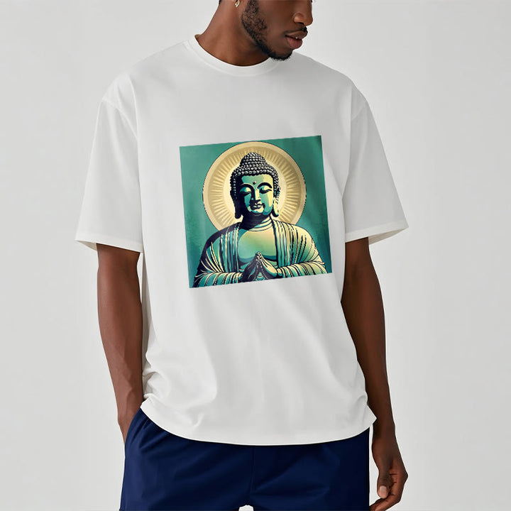 Maglietta Buddha Stones Aura Green Buddha Tee - image 4