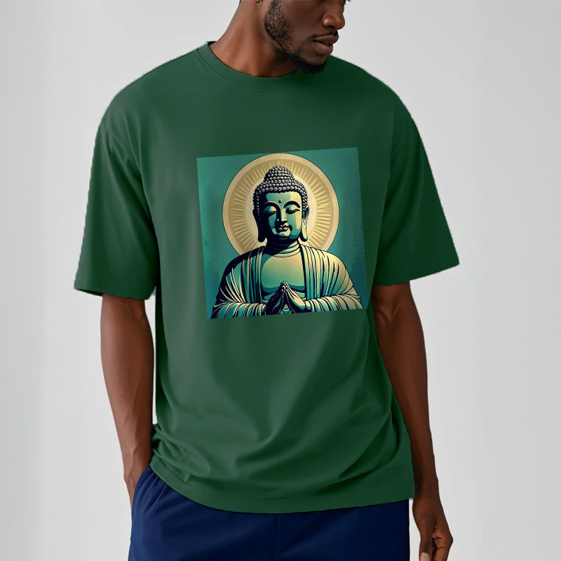 Maglietta Buddha Stones Aura Green Buddha Tee - image 13