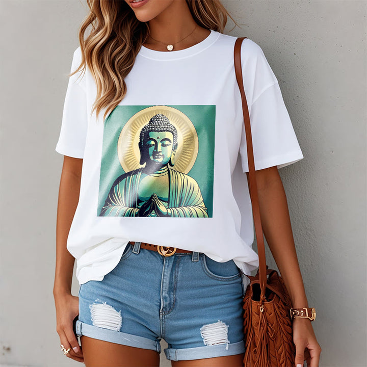 Maglietta Buddha Stones Aura Green Buddha Tee - image 5
