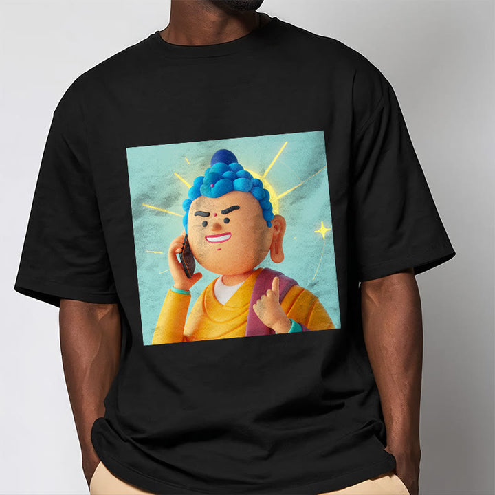 Maglietta divertente con cartone animato Buddha Buddha Stones - image 8