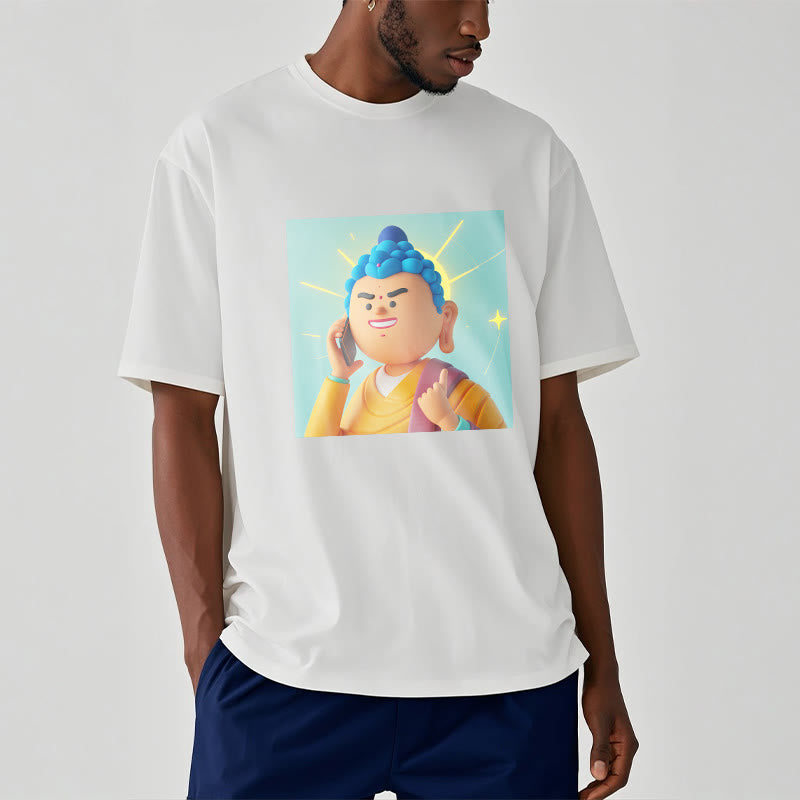 Maglietta divertente con cartone animato Buddha Buddha Stones - image 5