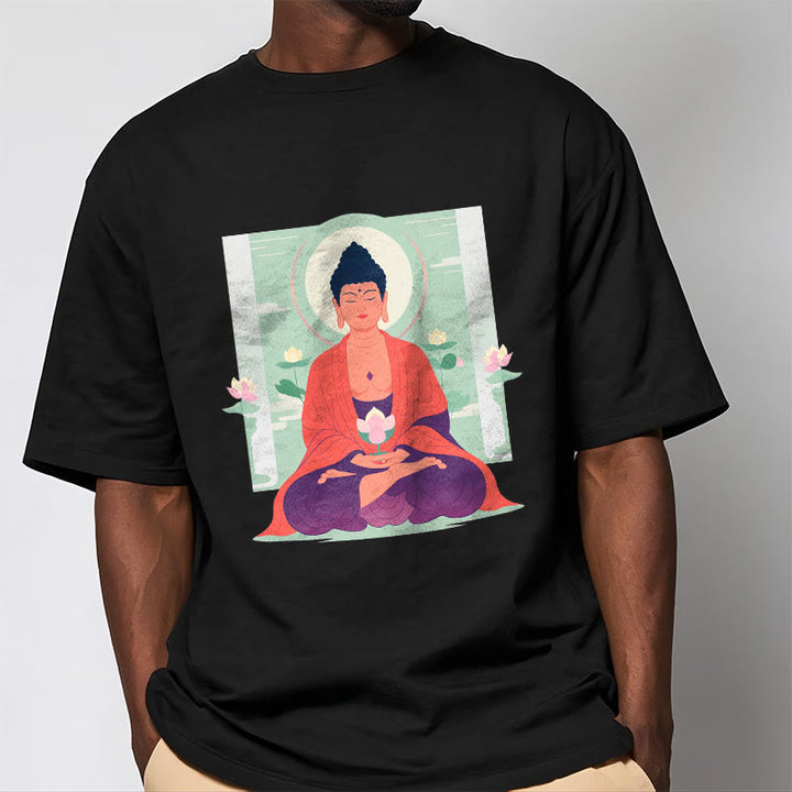 Maglietta Buddha Stones Lotus Meditazione Buddha Tee - image 8