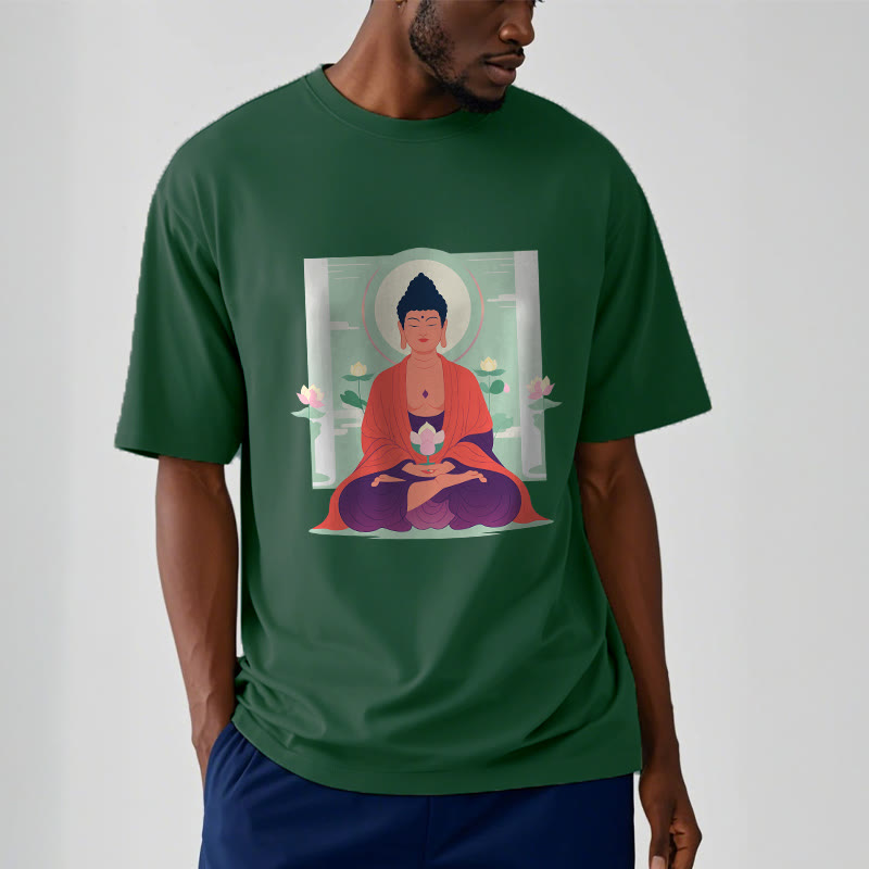 Maglietta Buddha Stones Lotus Meditazione Buddha Tee - image 5
