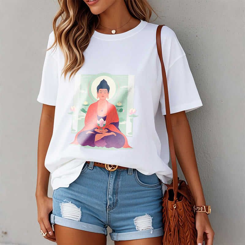 Maglietta Buddha Stones Lotus Meditazione Buddha Tee - image 2