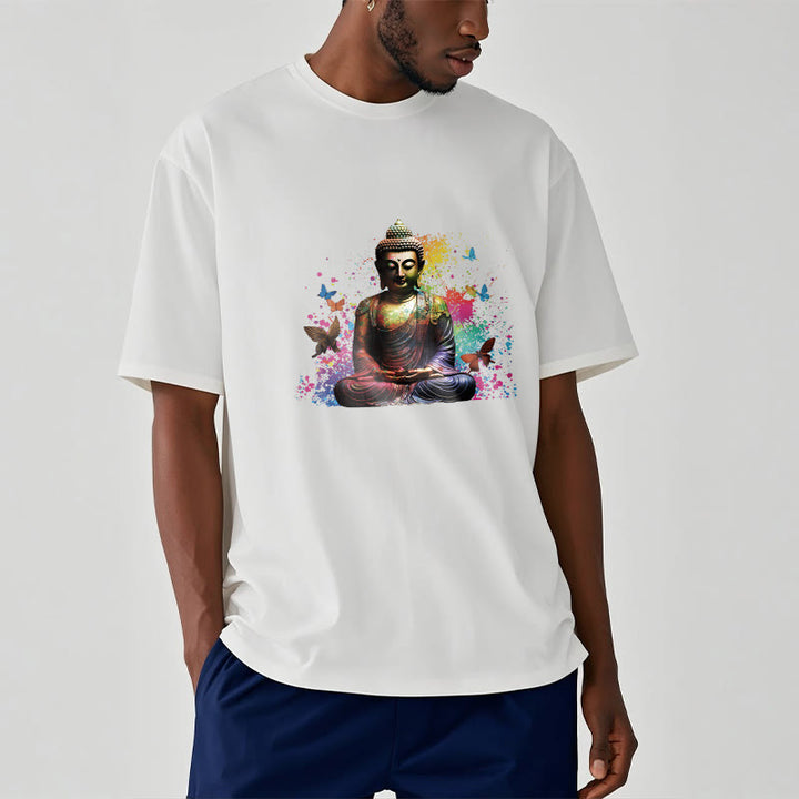 Maglietta Buddha Stones farfalla colorata meditazione Buddha volante - image 5