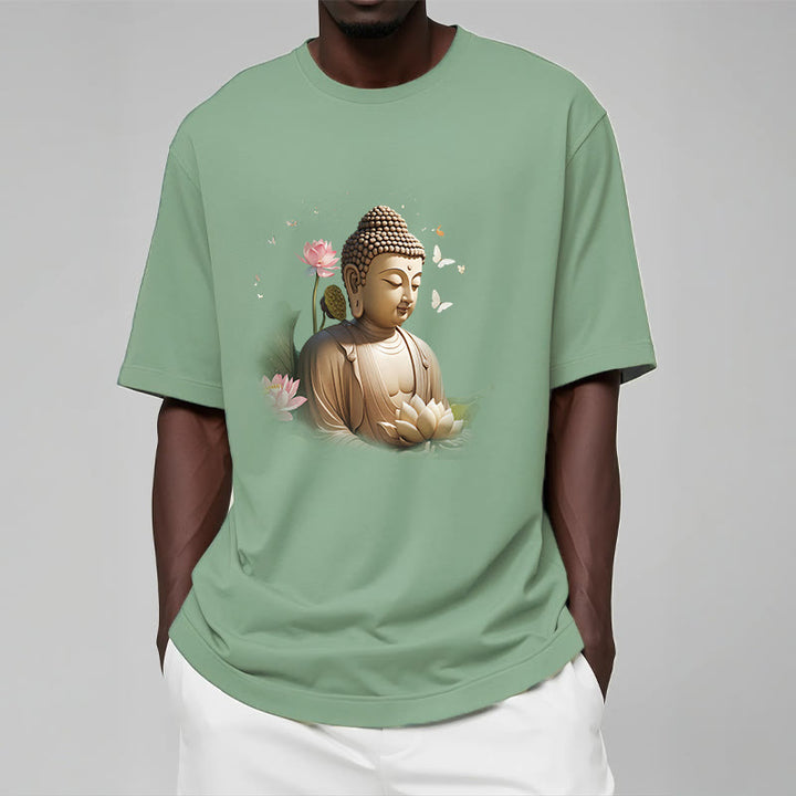 Maglietta Buddha Stones Lotus Butterfly Meditazione Buddha Tee - image 15