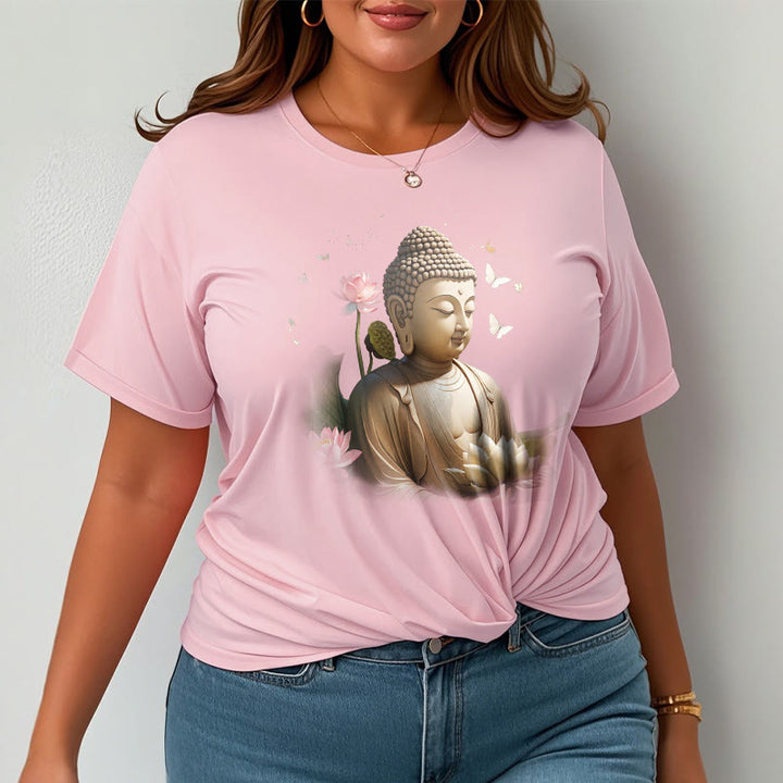 Maglietta Buddha Stones Lotus Butterfly Meditazione Buddha Tee - image 12