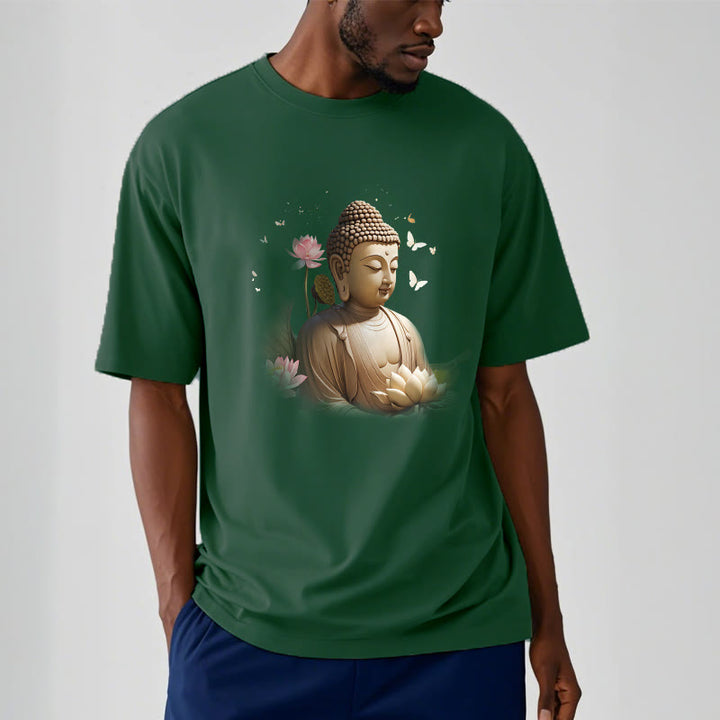 Maglietta Buddha Stones Lotus Butterfly Meditazione Buddha Tee - image 10