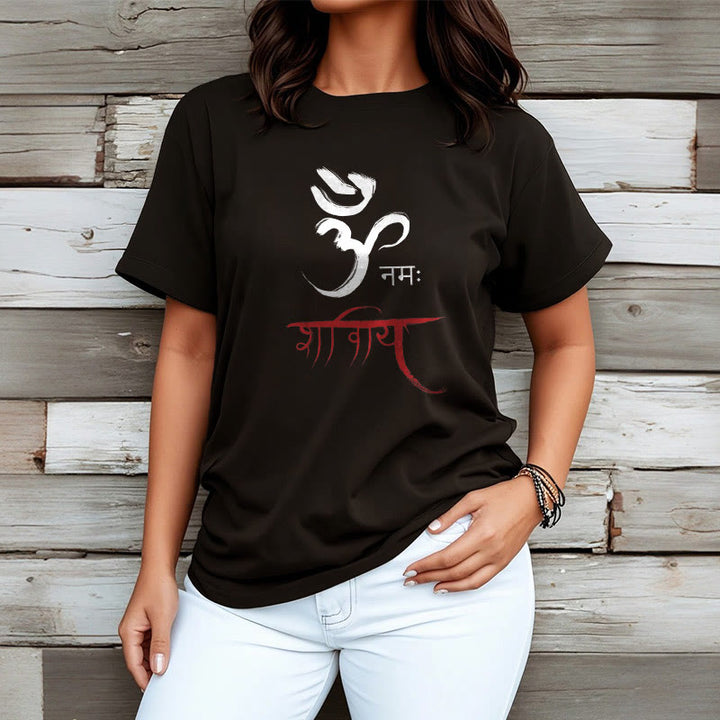 T-shirt Buddha Stones OM NAMAH SHIVAYA Mantra sanscrito