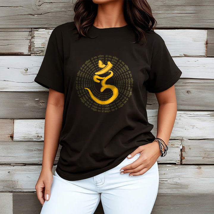 T-shirt Buddha Stones 108 OM NAMAH SHIVAYA Mantra sanscrito
