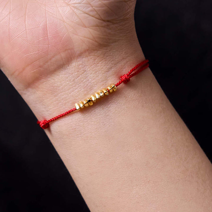 Braccialetto in corda ultra sottile intrecciata con piccoli pezzi di protezione in argento sterling 925 fatto a mano Buddha Stones - image 4