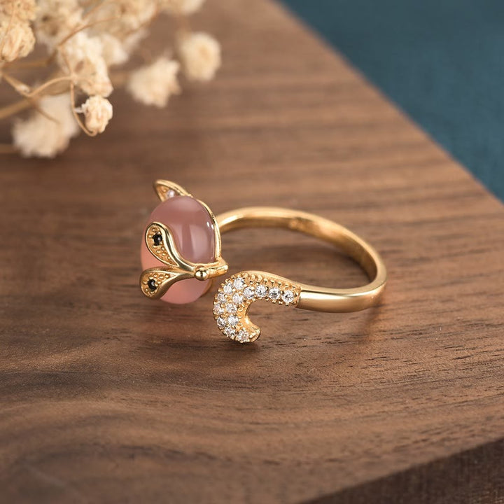 Anello Buddha Stones Cat's Eye Rame Fox Love