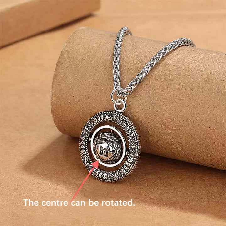 Buddha Stones La fortuna di una persona migliora il design Modello Collana pendente girevole in rame