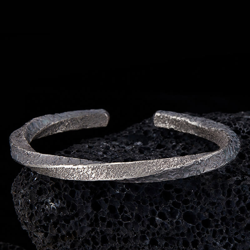 Buddha Stones Retro 999 Sterling Silver Möbius Loop Eternal Love Cuff Bracciale Bangle - Argento Sterling 999 21 cm (circonferenza polso: 20 cm) - image 0
