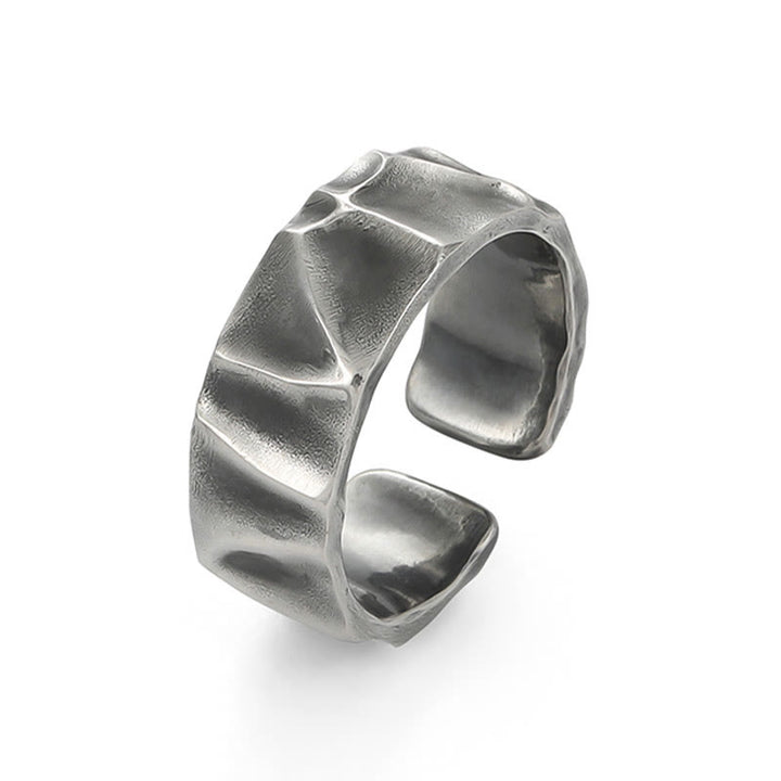 Anello di protezione regolabile in argento sterling 999 Buddha Stones