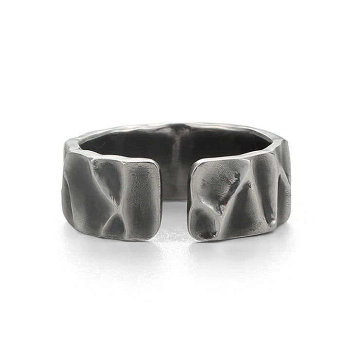 Anello di protezione regolabile in argento sterling 999 Buddha Stones
